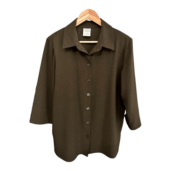 Allison Daley Vintage Green Jacket Cover Button Up Women’s Size 14 - Picture 1 of 3